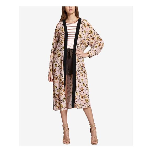 SANCTUARY Womens Pink Printed Kimono Top ONE SIZE - Picture 1 of 4